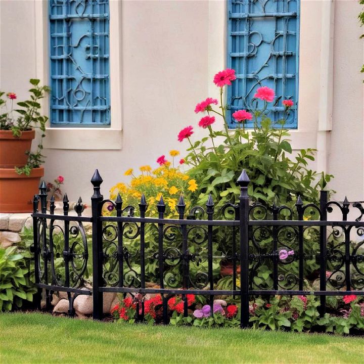 decorative fence edging for a neat garden border