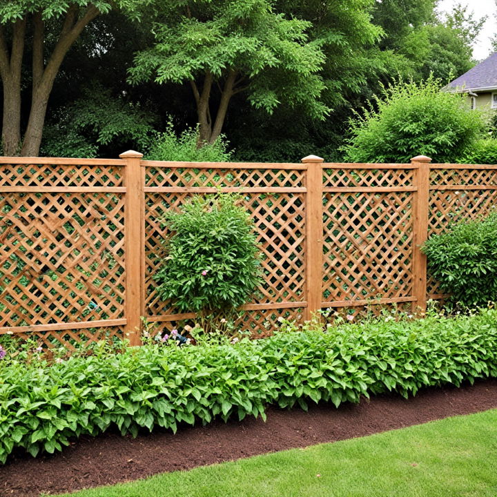 decorative lattice fencing for vegetable garden