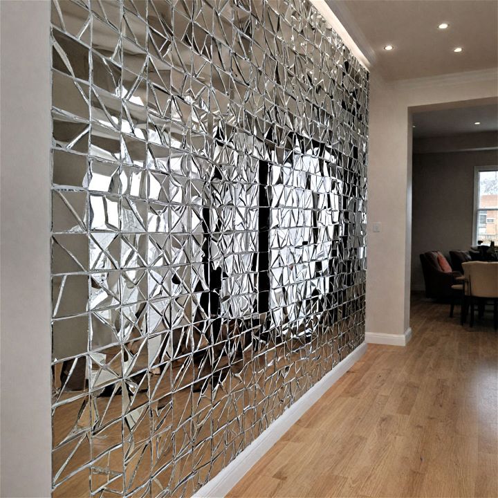 decorative mirror hallway tiles
