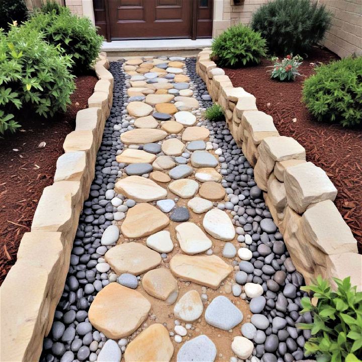 decorative rocks pathway