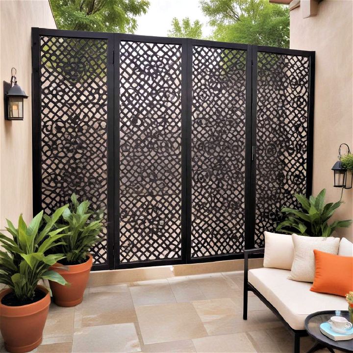 decorative screens for patio wall