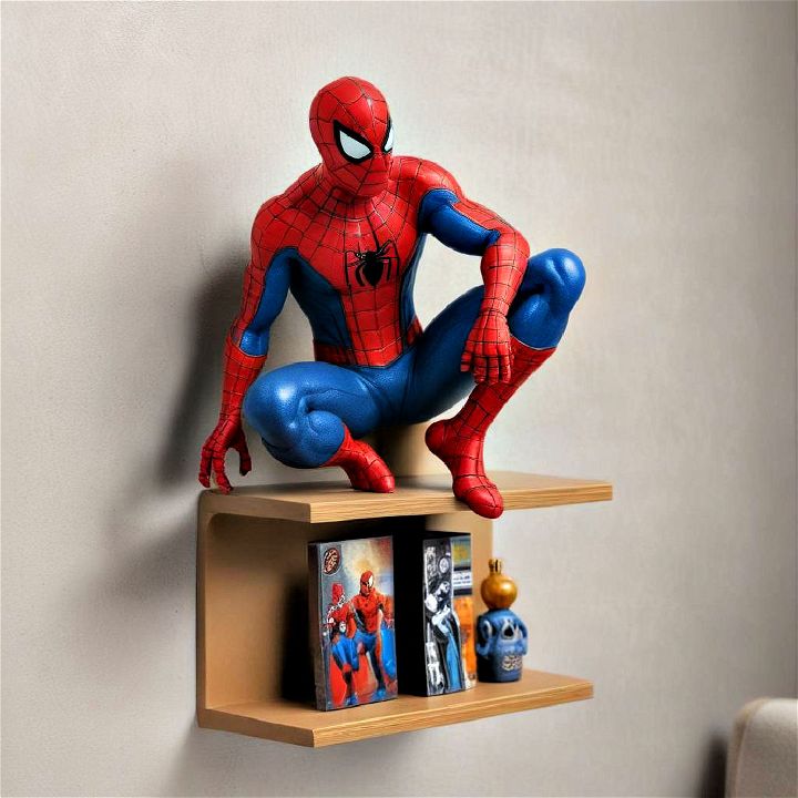 decorative spiderman action figures display