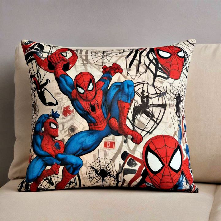 decorative spiderman throw pillows