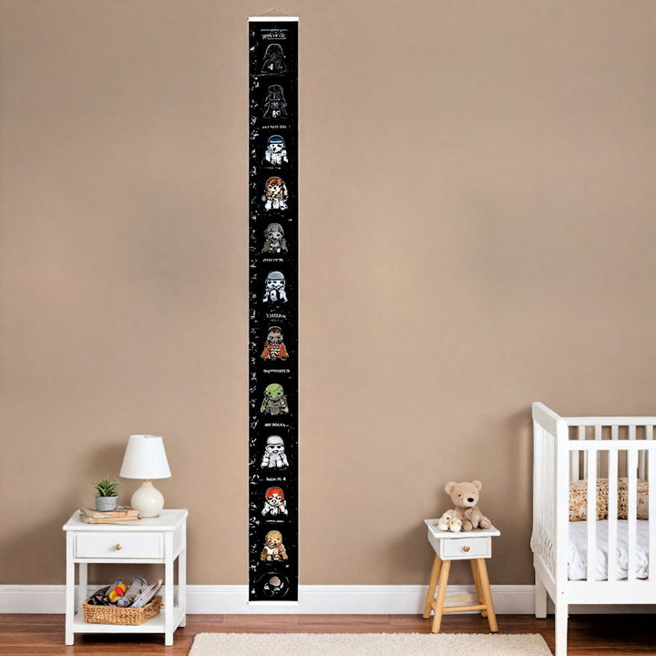 decorative star wars themed growth chart