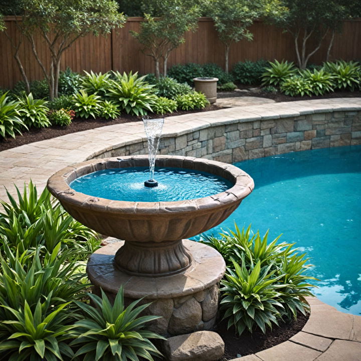 decorative water features for pool