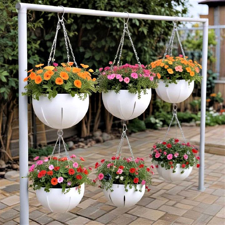 delightful hanging baskets for small garden