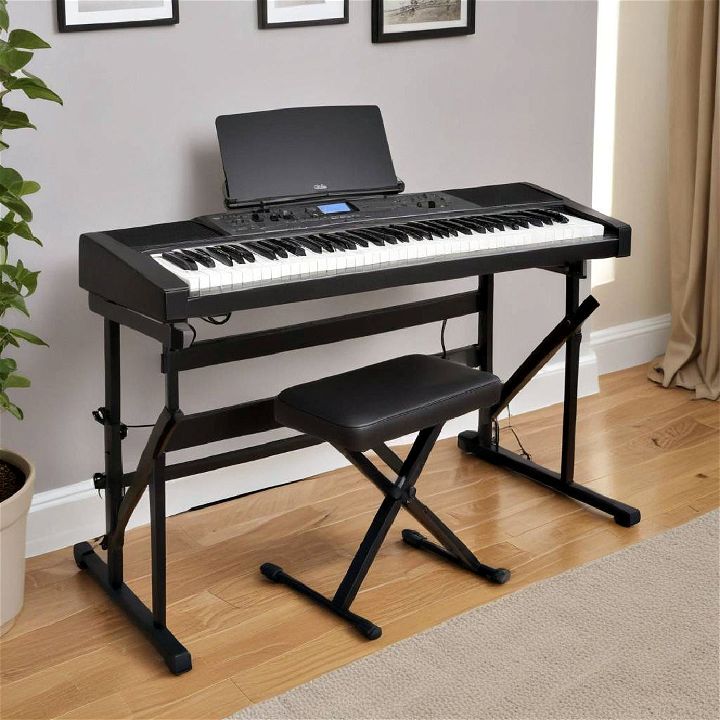 digital keyboard with stand