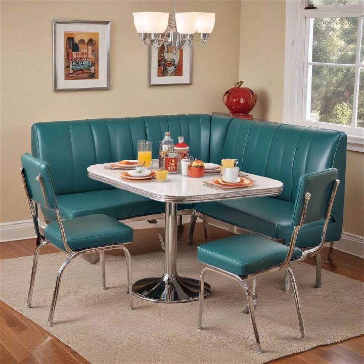 diner style dining set for retro kitchen