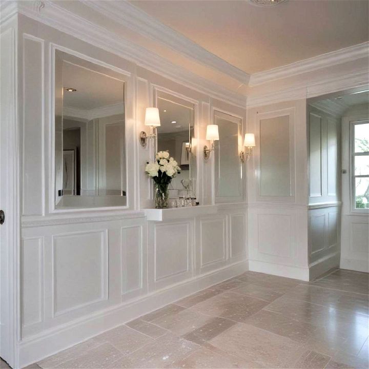 dining room mirrored wainscoting