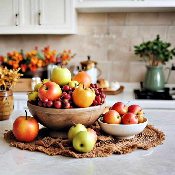 display seasonal fruit