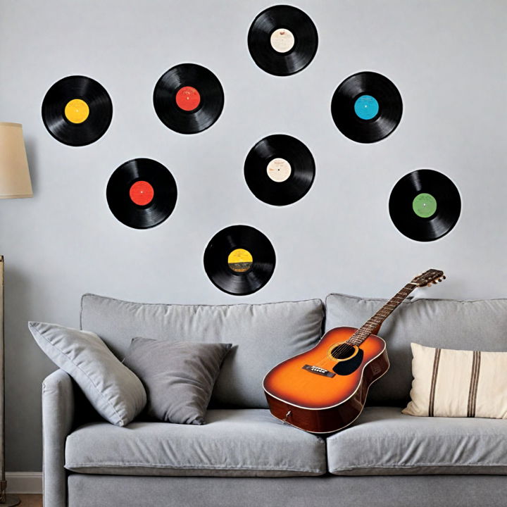 display vinyl records on the wall