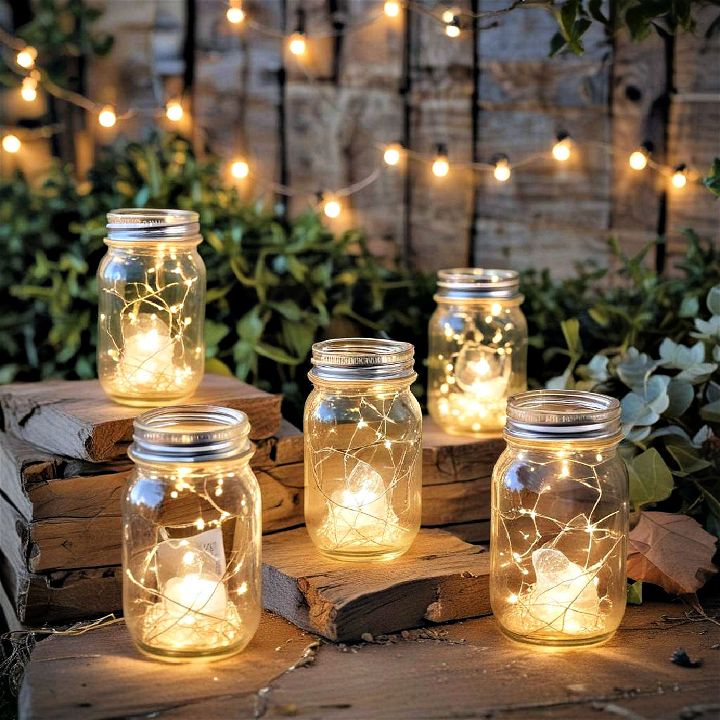 diy fairy light jars
