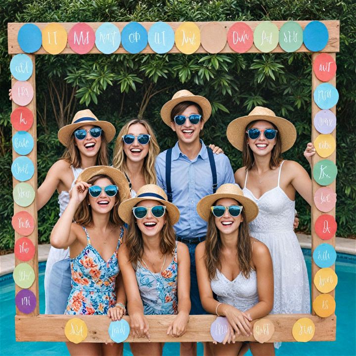 diy photo booth for pool party