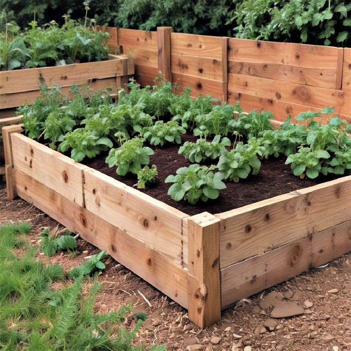 diy wooden raised bed on budget