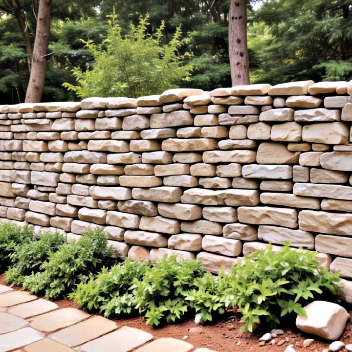 dog stone fence for garden