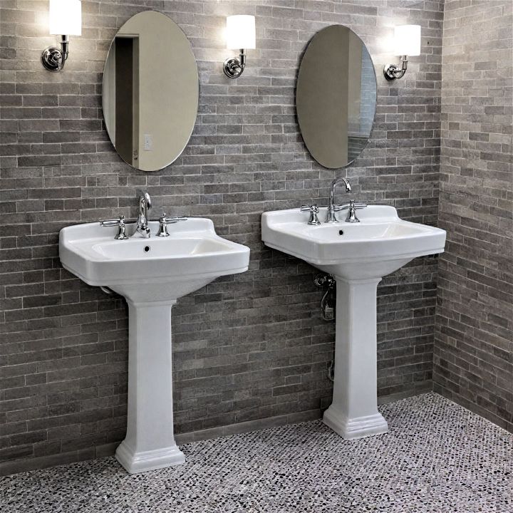 double pedestal sinks for large bathroom