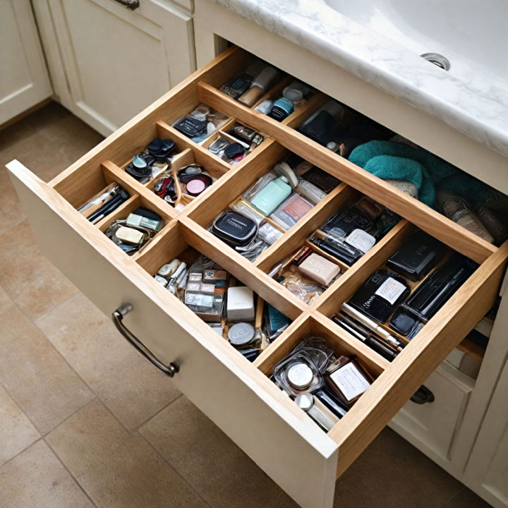 drawer dividers for bathroom storage