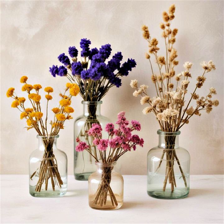 dried flower vases