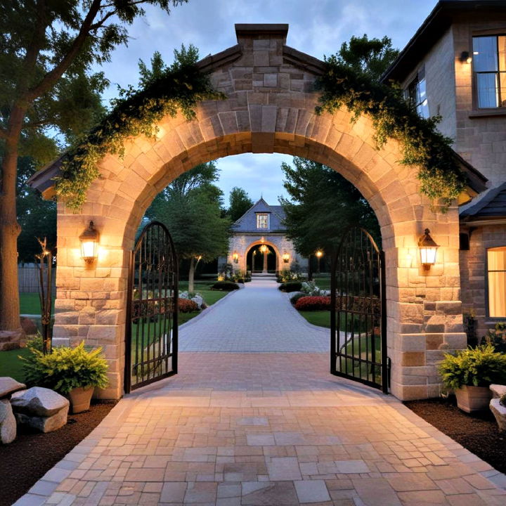 driveway entry arch lights