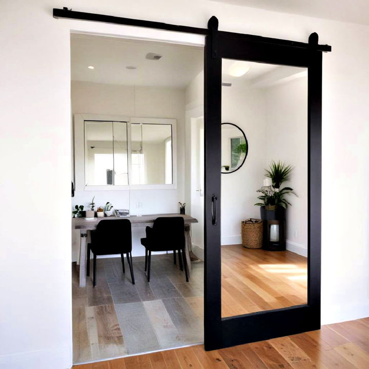 dual purpose mirrored barn door