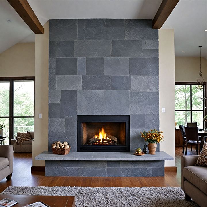 durable and heat resistant slate tile wall