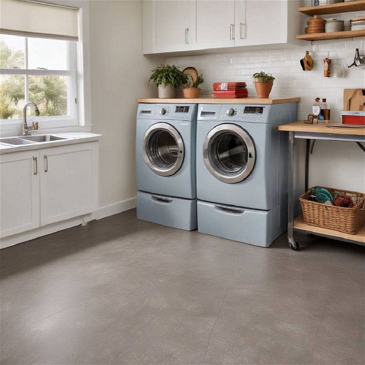 durable flooring for garage laundry room