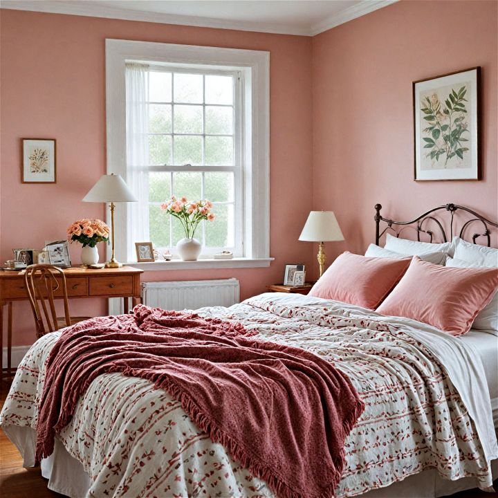 dusty rose bedroom paint color
