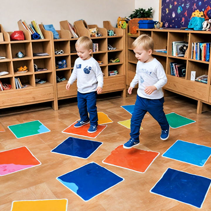 dynamic and playful liquid floor tiles