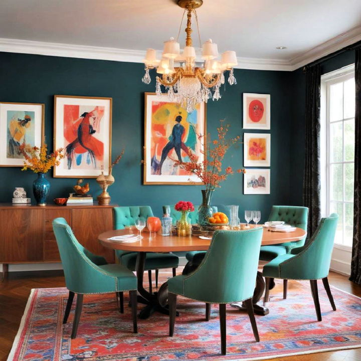 dynamic artistic dining rooms