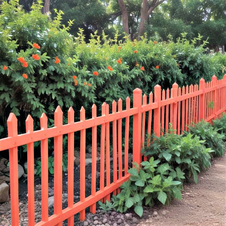 dynamic coral colored fence