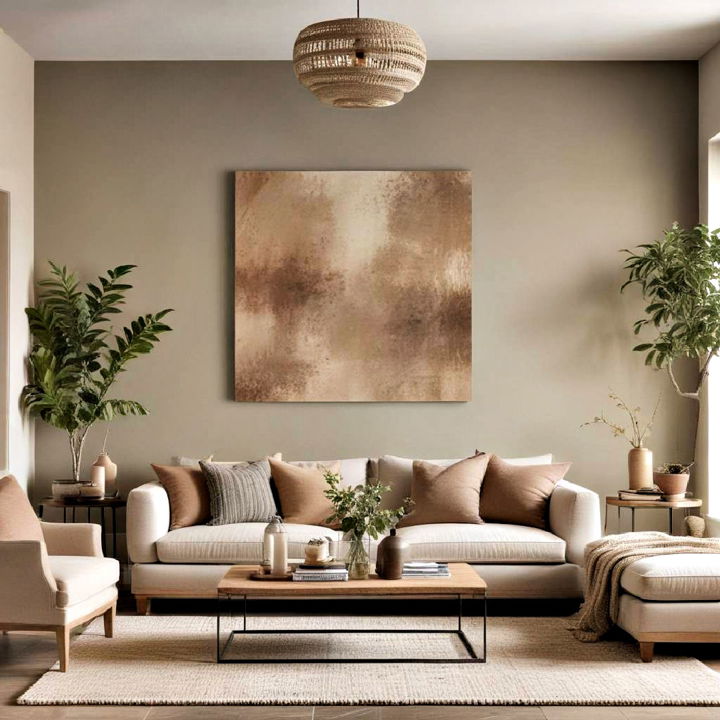 earth toned paint living room