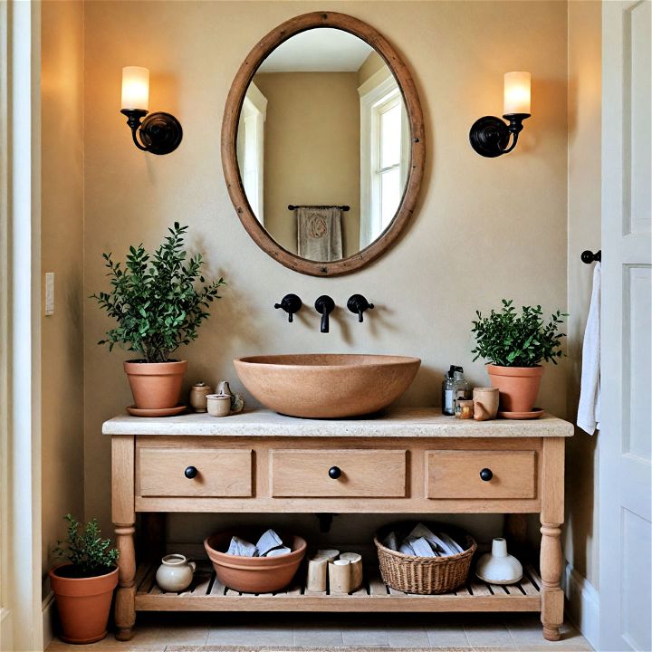 earthy elements to create a natural vibe