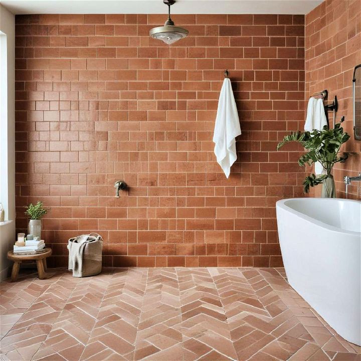 earthy terracotta tile pattern