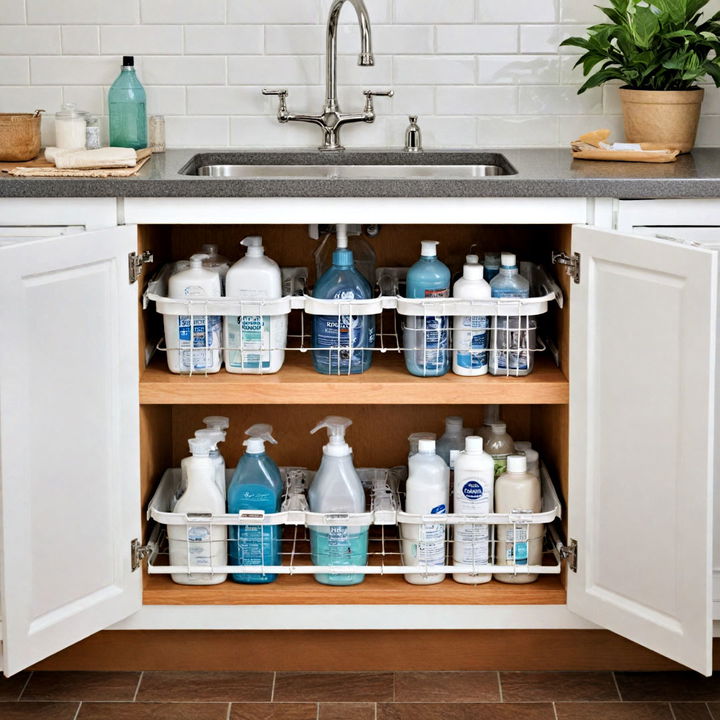 easy under sink shelves