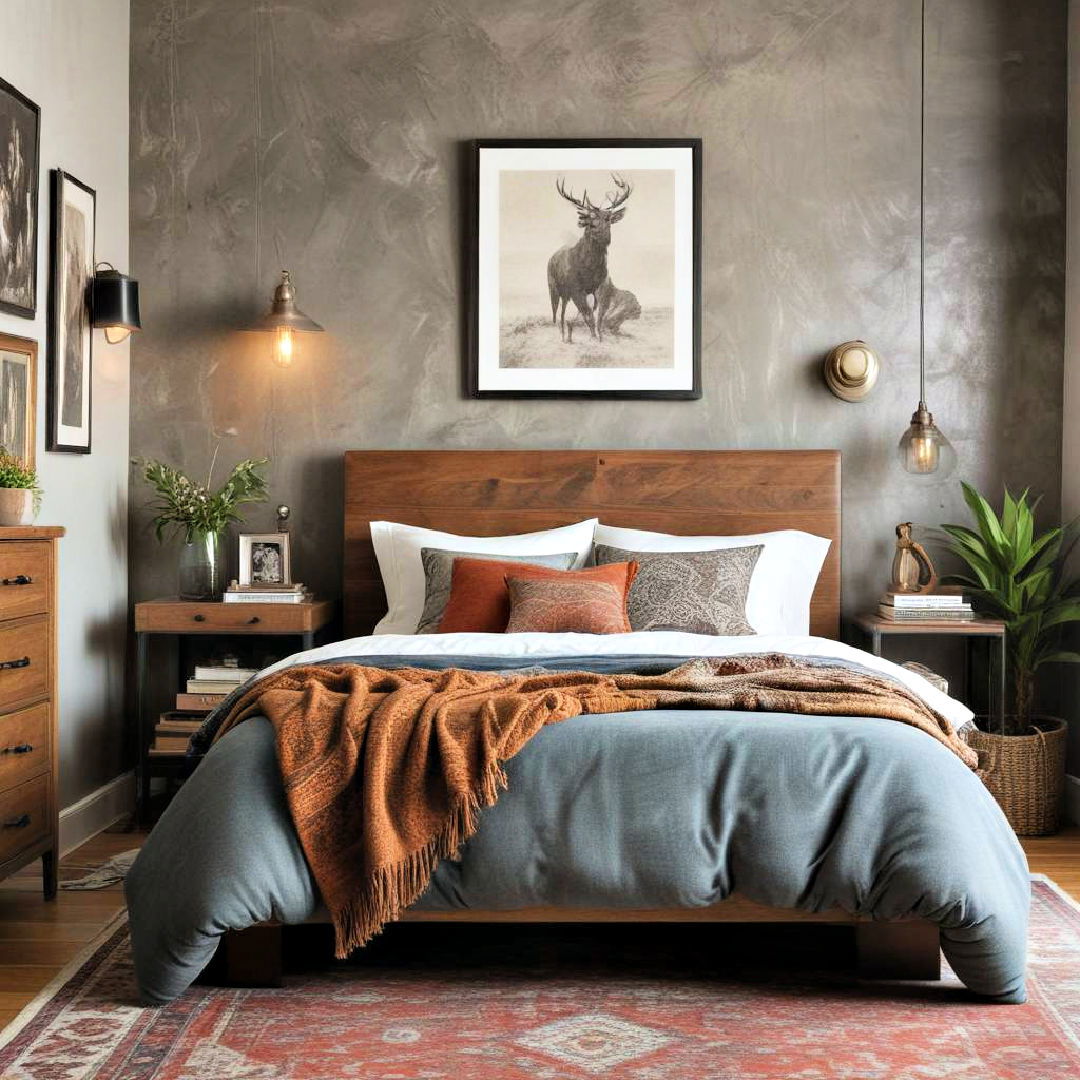 eclectic style bedroom