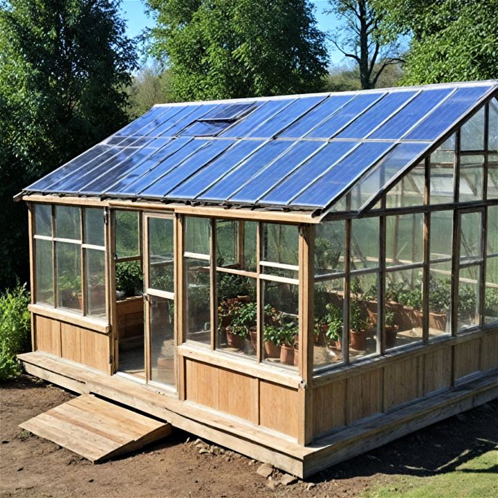 eco conscious solar powered greenhouse