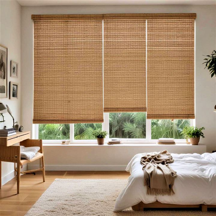eco friendly and rustic bamboo blinds