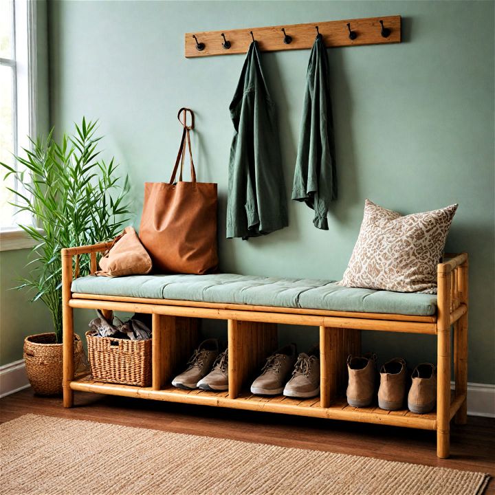 eco friendly bamboo bench