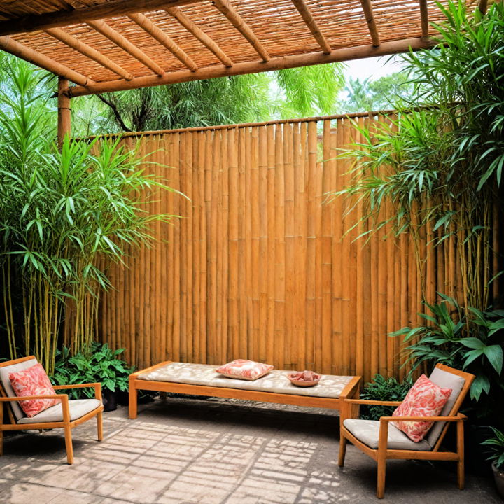eco friendly bamboo panels shading