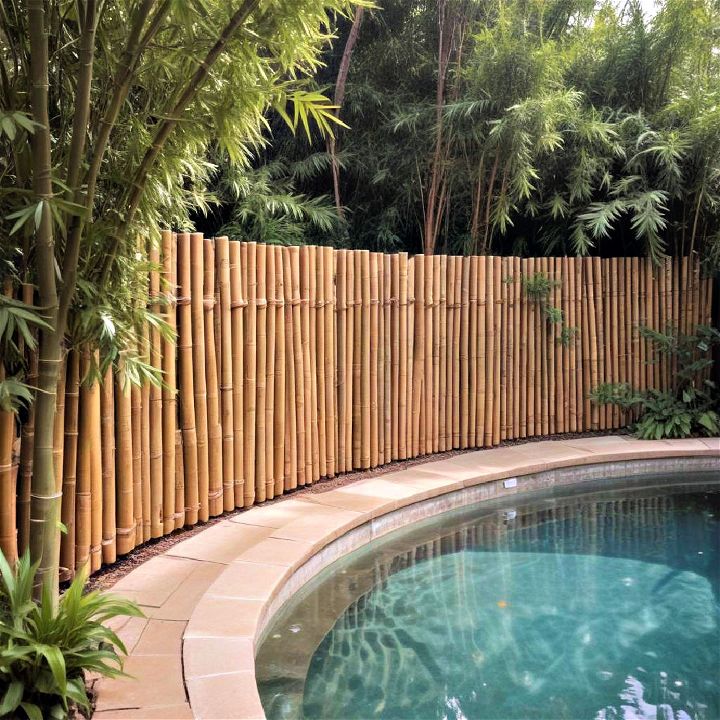 eco friendly bamboo pool fence