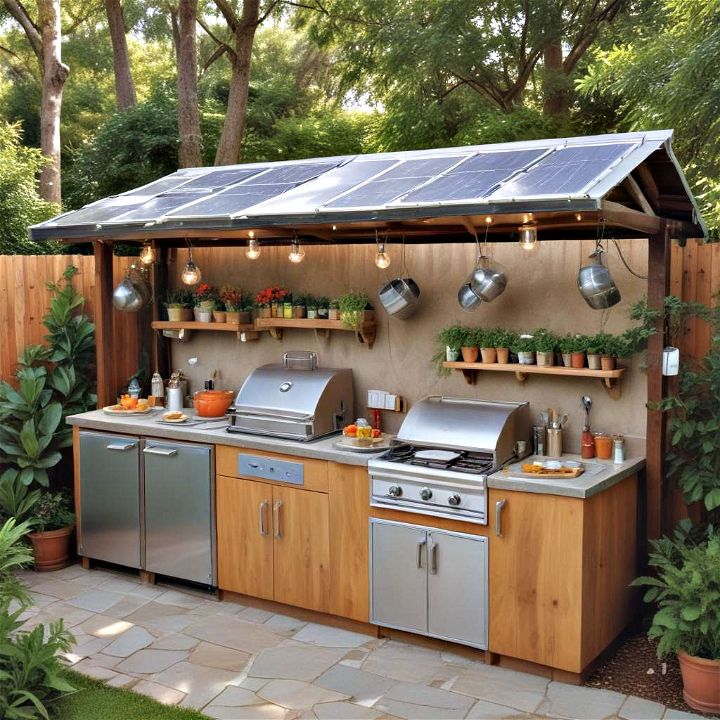 eco friendly oasis outdoor kitchen