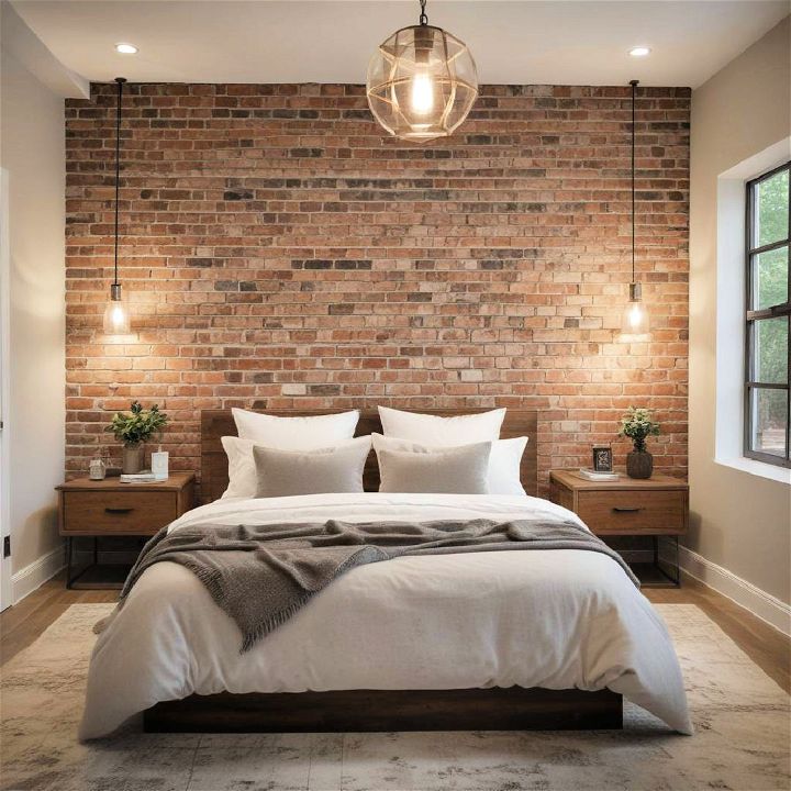 eco friendly reclaimed brick accent wall