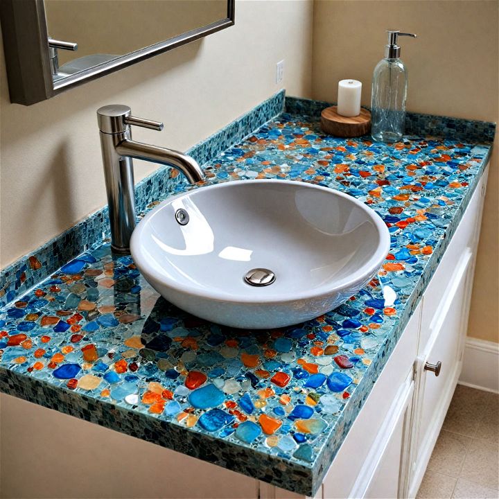eco friendly recycled glass countertops