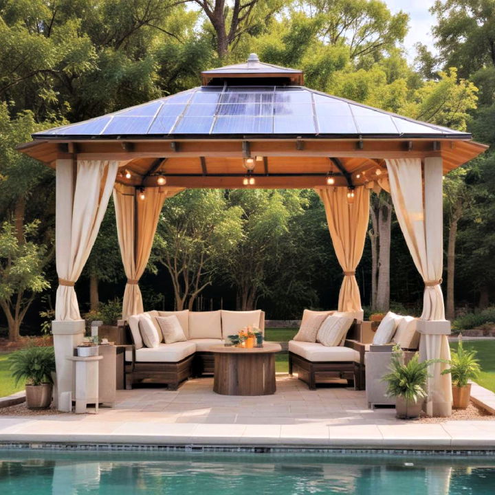 eco friendly solar powered gazebo