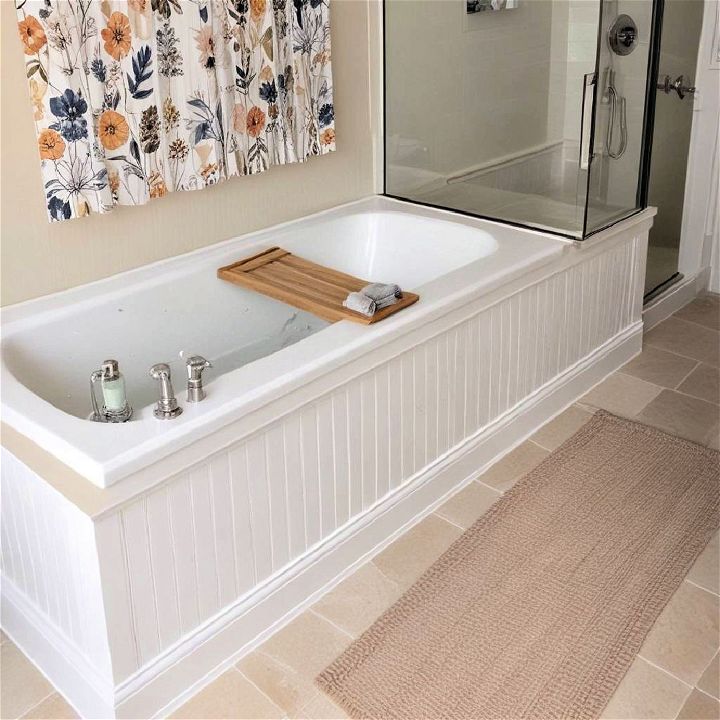 elegance and cozy beadboard tub surround
