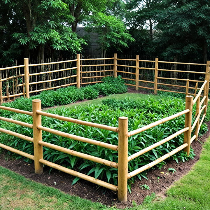 elegance bamboo fencing for vegetable garden