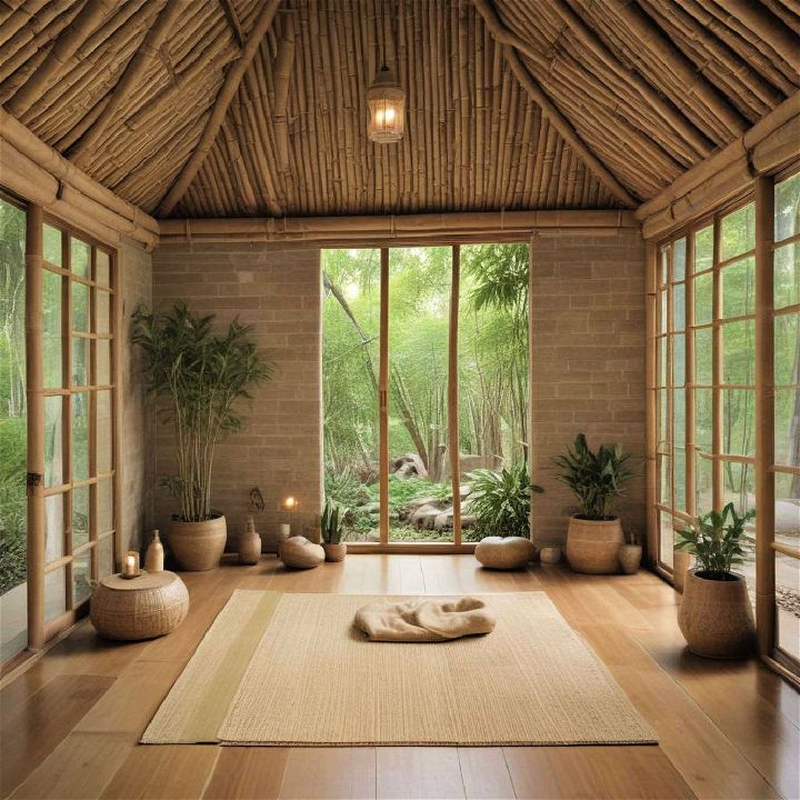 elegance bamboo retreat for meditation room
