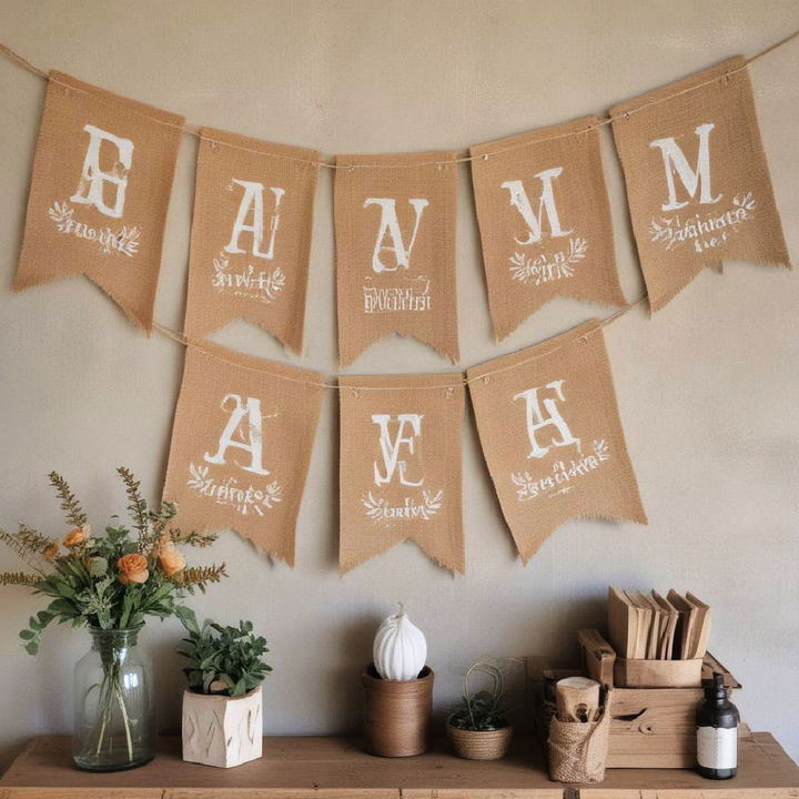 elegance burlap banner