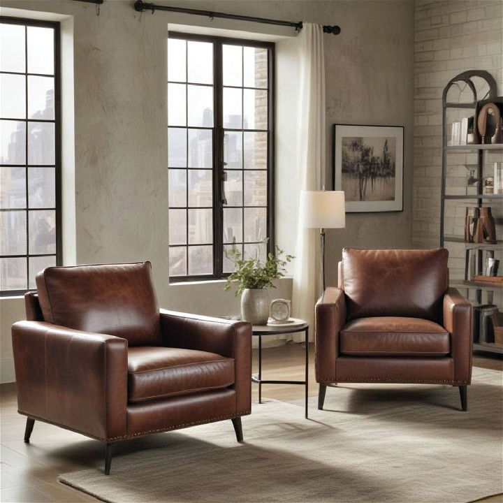elegance distressed leather chairs