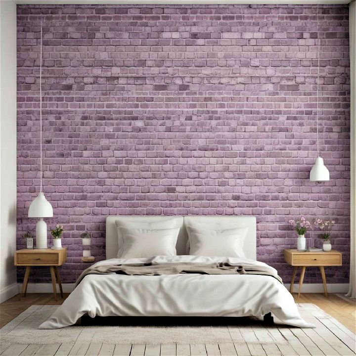 elegance lavender brick wallpaper